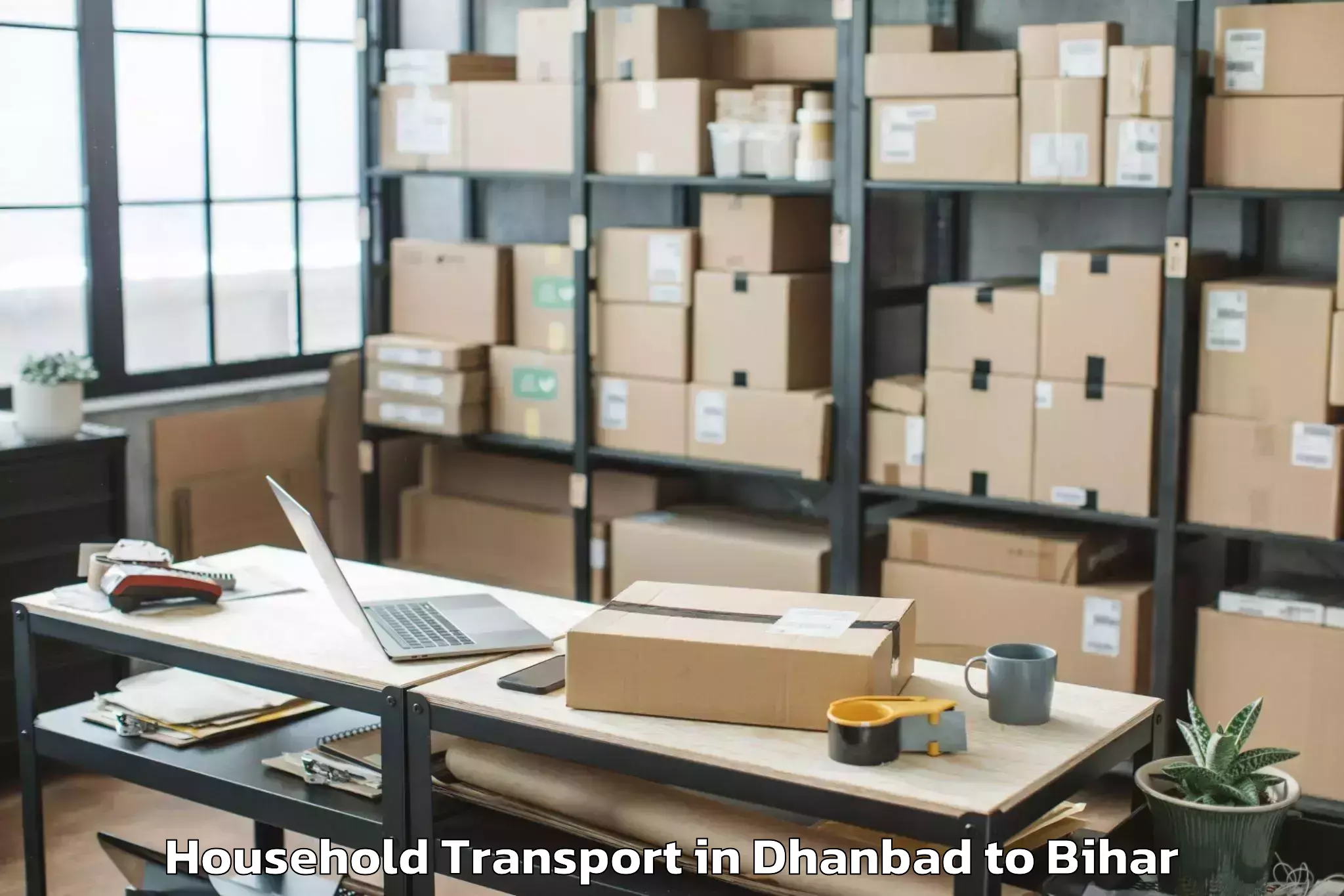 Get Dhanbad to Bankey Bazar Household Transport